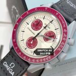 Omega*Swatch Beige Dial Mission to Pluto 42MM Watch